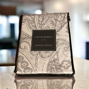 Cynthia Rowley Washed Paisley Shower Curtain New